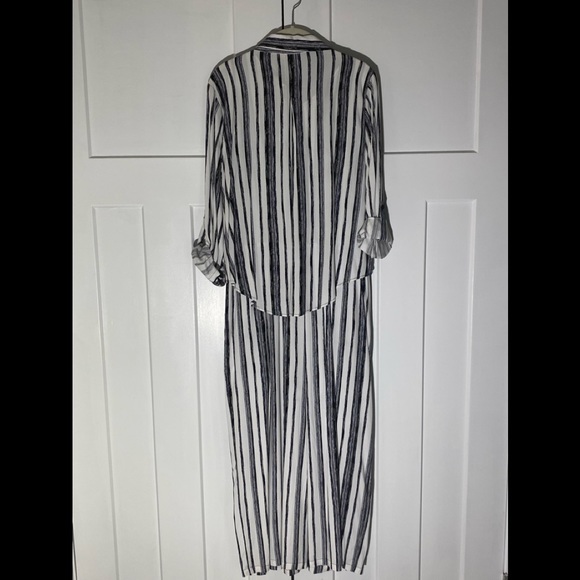 Chico’s Gaucho Two PC Set Stripe Jumpsuit - Picture 2 of 8